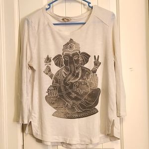 LUCKY BRAND GANESH LONG SLV TEE